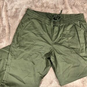 Straight Leg Utility Pants in Olive Green
